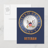 US Navy Veteran Briefkaart (Voorkant / Achterkant)