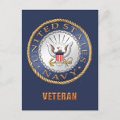 US Navy Veteran Briefkaart (Voorkant)