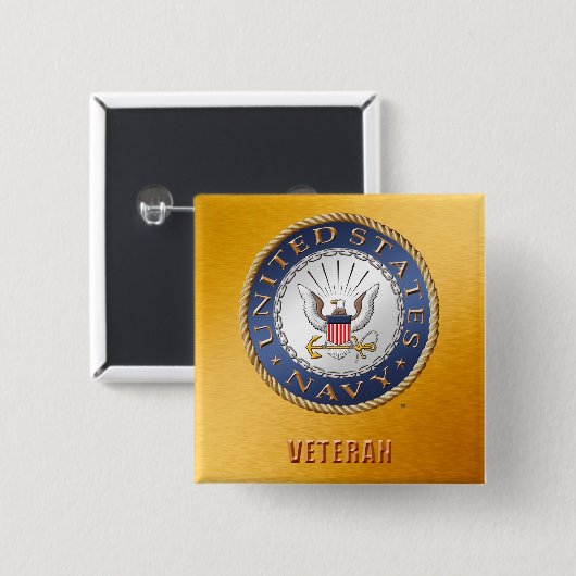 US Navy Veteran Button (Voorkant /achterkant)