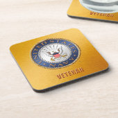 US Navy Veteran Hard plastic onderzetter (Linkerzijde)