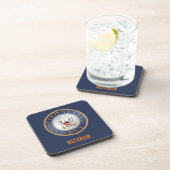 US Navy Veteran Hard plastic onderzetter (Rechterzijde)