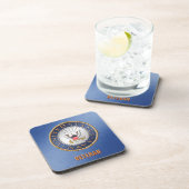 US Navy Veteran Hard plastic onderzetter (Rechterzijde)