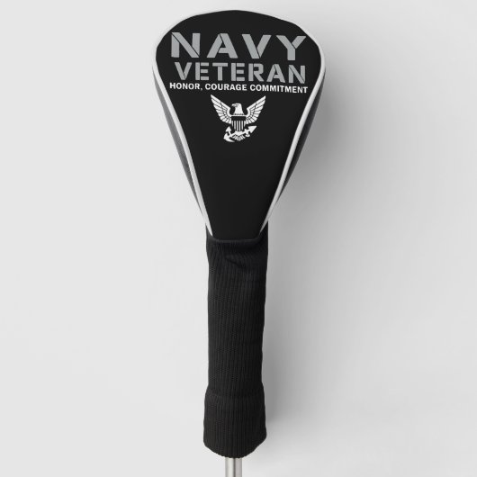 US Navy Veteran Honor Courage Commitment Golfheadcover (Voorkant)