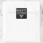 US Navy Veteran Honor Courage Commitment Vierkante Sticker (Tas)
