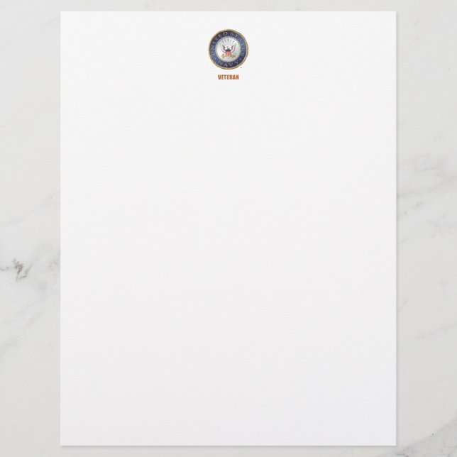 US Navy Veteran Letterhead (Voorkant)
