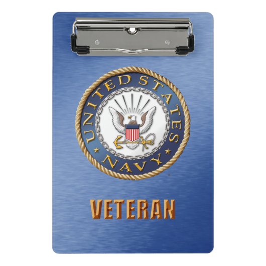 US Navy Veteran Mini Clipboard Klembord (Voorkant)