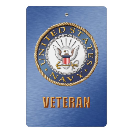 US Navy Veteran Mini Clipboard Mini Klembord (Achterkant)
