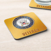 US Navy Veteran onderzetters van harde kunststof (Linkerzijde)