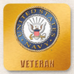 US Navy Veteran onderzetters van harde kunststof<br><div class="desc">Show je trots in de Amerikaanse marine. Ontworpen door een veteraan.</div>