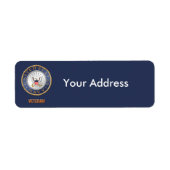 US Navy Veteran Return Address Label (Voorkant)
