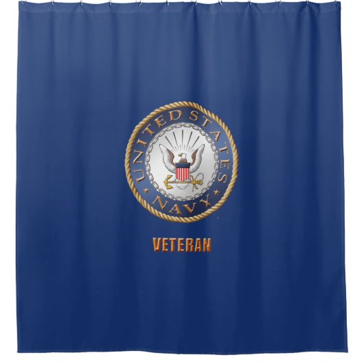 US Navy Veteran Shower Curtain Douchegordijn (Voorkant)