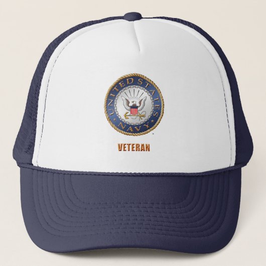 US Navy Veteran Trucker Hat Pet (Voorkant)