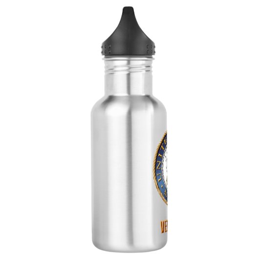 US Navy Veteran Water Bottle Waterfles (Links)