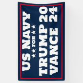 US NAVY voor Trump Vance 2024 Banner (Verticaal)