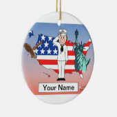 US Navy - Vrouw Keramisch Ornament (Rechts)