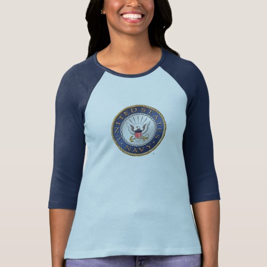 US Navy Women's Bella+Canvas T-shirt (Voorkant)