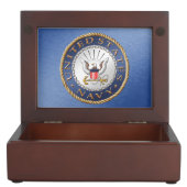 US Navy Wooden Keepomwille Box Bewaardoosje (Geopend)