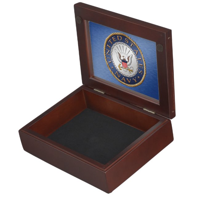 US Navy Wooden Keepomwille Box Bewaardoosje (Zijkant Open)