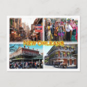 US New Orleans - Bourbon Street - Mardi Gras - Briefkaart (Voorkant)