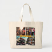 US New Orleans - Bourbon Street - Mardi Gras - Grote Tote Bag (Voorkant)