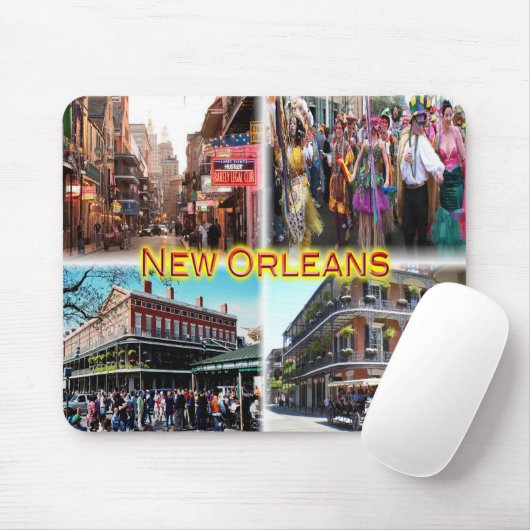 US New Orleans - Bourbon Street - Mardi Gras - Muismat (Met muis)