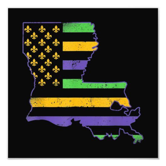  US New Orleans Mardi Gras Foto Afdruk (Voorkant)