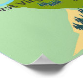 US Noordoost-Amerikaanse kaart Poster (Hoek)