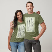 US octrooi - Basgitaar groen perkament T-shirt (Unisex)