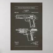 US octrooi - Browning M1911 Poster (Voorkant)