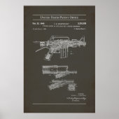 US octrooi - Colt Automatisch Geweer Poster (Voorkant)