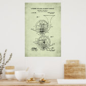 US octrooi - Franse hoorn Poster (Keuken)