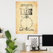US octrooi - Kleine trom Poster (Thuiskantoor)