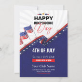 Us onafhankelijke feestviering uitnodigingsfolder kaart (Voorkant)