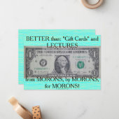 US One Dollar Star Note Notitiekaartje (Voorkant / Achterkant in situ)