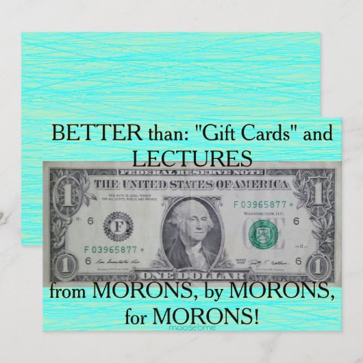 US One Dollar Star Note Notitiekaartje (Voorkant / Achterkant)