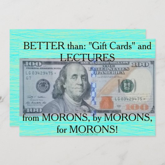 US One Hundred Dollar Star Note Notitiekaartje (Voorkant / Achterkant)