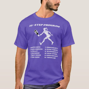 US Open Grappig Tennis Verslaafde 12Step Programma T-shirt