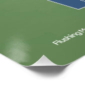 US Open Tennisbaan Illustratie Perfect Poster (Hoek)