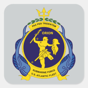 US Orion AS-8 pax per Tridentem Vierkante Sticker