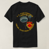 US Parachutist 2nd Bn 321st Field Artillery DUI T-shirt (Design voorkant)