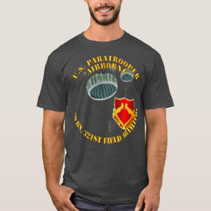 US Parachutist 2nd Bn 321st Field Artillery DUI T-shirt