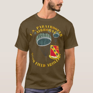 US Paratrooper 319th Field Artillery DUI T-shirt