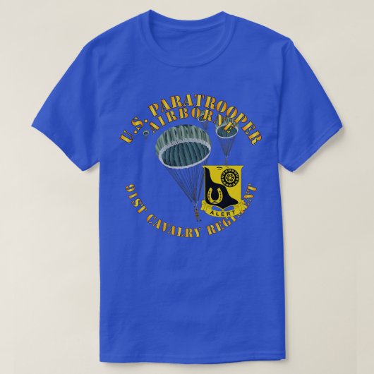 US Paratrooper 91st Cavalry Regiment X T-shirt (Design voorkant)
