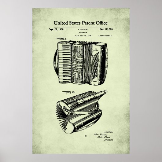 US Patent - Accordeon Poster (Voorkant)