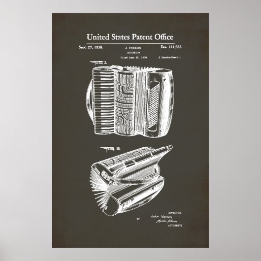 US Patent - Accordeon Poster (Voorkant)