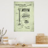 US Patent - Akoestische gitaar Poster (Keuken)