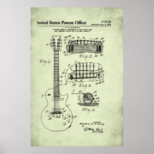 US Patent - Akoestische gitaar Poster