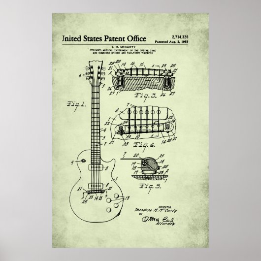 US Patent - Akoestische gitaar Poster (Voorkant)
