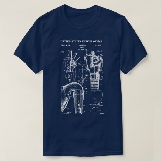 US Patent Bagpipes T-shirt (Design voorkant)