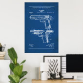 US Patent - Browning M1911 Poster (Thuiskantoor)